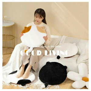 円形 クッション 秋冬 新品 モコモコ クッション 暖かい 可愛い ネコ柄 クッション 滑り止め 椅子座布団 蒲団 畳 和室 寝室 リビングルーム ざぶとん 38cm×38cm 厚手 クッション 取り外し可能