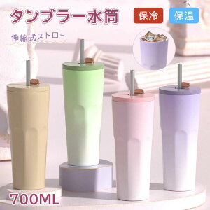 タンブラー 水筒 蓋付き ストロー付き 700ml タンブラー 水筒 蓋付き ストロー付き ステンレスマグカップ コーヒーカップ 保温 保冷 カップ 二重構造 携帯マグ タンブラー マグボトル コンビ
