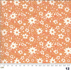 【Moda モダ】Cider-30645-12(2E-06) 小花柄 オレンジ ノスタルジック コットン100% シーチング【10cm単位販売】