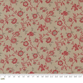 【Moda モダ】La Grande Soiree-13925-15(3A-01) グレージュ系 小花柄 アンティーク柄 フレンチジェネラル コットン100% シーチング【10cm単位販売】