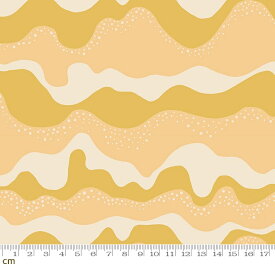 【Moda モダ】Floradora-RS6026-11(2E-08) ベージュ イエロー 幾何学柄 海 空 ruby star ルビースター コットン100% シーチング【10cm単位販売】