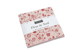 【クーポン最大500円OFF！】Fleur de Noel-13840PP(42枚) ホワイト系 ベージュ系 レッド系 グレー系 赤 花柄 雪 植物柄 星柄 クリスマス French General フレンチジェネラル プレカット カットクロス コットン100% シーチング