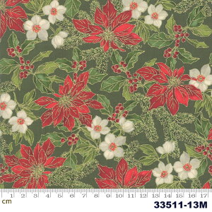 yModa _zPoinsettias & Pine Metallic-33511-13M(^bNH)(2E-03) O[n S[h |CZ`A A NX}X Rbg100 V[`Oy10cmPʔ̔z