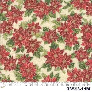 yModa _zPoinsettias & Pine Metallic-33513-11M(^bNH)(2E-03) zCgn S[h A NX}X Rbg100 V[`Oy10cmPʔ̔z