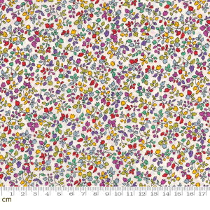 【Moda モダ】Regent Street Lawns 2015-33084-11(ローン生地)(3B-01) ホワイト系 レッド系 花柄 ボタニカル ファンシー コットン100%【10cm単位販売】