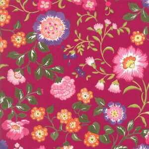 【Moda モダ】Regent Street Lawns 2016-33190-16(ローン生地)(2C-03) マゼンタ系 ピンク系 花柄 ファンシー コットン100%【10cm単位販売】
