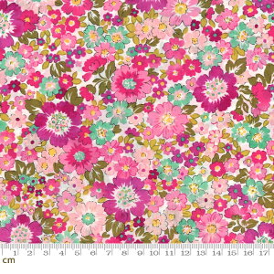 【Moda モダ】Regent Street Lawns 2016-33192-11(ローン生地)(2C-03) ホワイト系 ピンク系 花柄 ファンシー コットン100%【10cm単位販売】