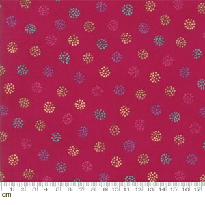 【Moda モダ】Regent Street Lawns 2016-33198-13(ローン生地)(2C-03) マゼンタ系 ピンク系 ドット柄 ファンシー コットン100%【10cm単位販売】