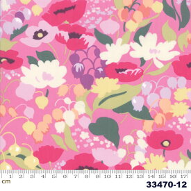 【Moda モダ】Regent Street Lawns 2019-33470-12(ローン生地)(2B-02) ピンク系 パープル系 花柄 ボタニカル ファンシー コットン100%【10cm単位販売】