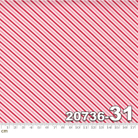 【Moda モダ】Holiday Essentials Love-20736-31(2A-04)レッド系 ピンク系 バレンタイン ストライプ柄 コットン100% シーチング【10cm単位販売】