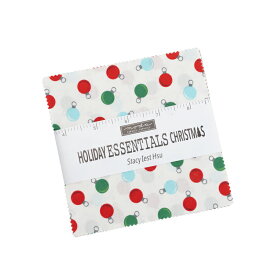 【Moda モダ】Holiday Essentials Christmas-20740PP(42枚) ホワイト系 レッド系 グリーン系 ブラック系 クリスマス ヒイラギ ステッキ 雪ダルマ ドット柄 ストライプ柄 アイテム柄 プレカット カットクロス コットン100%