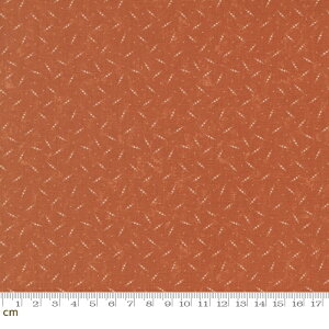 【Moda モダ】Clover Blossom Farm-9718-17(2D-01) オレンジ系 幾何学模様 アンティーク コットン100% シーチング【10cm単位販売】