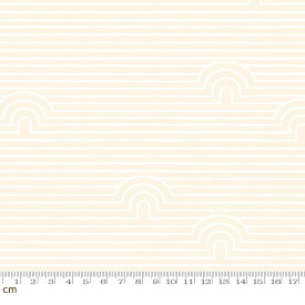 【クーポン最大500円OFF！】Linear-RS1053-11(3F-17) ホワイト系 ストライプ ポップ ラッカープリント コットン100% シーチング ruby star ルビースター【10cm単位販売】