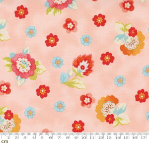 【Moda モダ】Jolie-33692-13(3B-02) ピンク系 レッド系 花柄 ファンシー コットン100% シーチング【10cm単位販売】