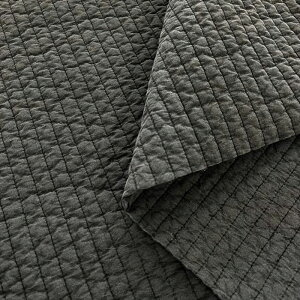 今話題のヌビ生地 14mm幅 ヌビ生地 チャコールグレー (3A) 広幅約130cm キルティング生地 ストライプキルト 韓国生地 韓国布 無地 nubi 韓国 伝統【10cm単位販売】