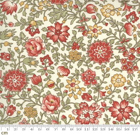 【Moda モダ】Jardin De Fleurs-13894-20(3A-01)花柄 ホワイト系 アンティーク コットン100% シーチング French General フレンチジェネラル 【10cm単位販売】