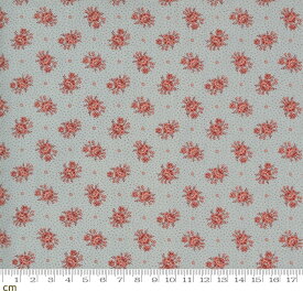 【Moda モダ】Jardin De Fleurs-13896-16(3A-01) 小花柄 ブルーグレー アンティーク コットン100% シーチング French General フレンチジェネラル 【10cm単位販売】