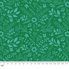 【Moda モダ】Curio-RS0062-14(3B-01) グリーン 小花柄 植物柄 アイテム柄 レトロポップ コットン100% シーチング ruby star ルビースター【10cm単位販売】