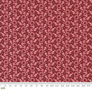 【Moda モダ】The Flower Farm-3014-15(2E-07) レッド系 ピンク系 植物柄 花柄 コットン100% シーチング 【10cm単位販売】