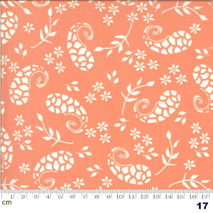 【Moda モダ】Balboa-37592-17(2E-05) ホワイト系 ピンク系 花柄 植物柄 コットン100% シーチング 【10cm単位販売】