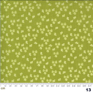 【Moda モダ】Balboa-37594-13(2E-05) ホワイト系 グリーン系 花柄 植物柄 コットン100% シーチング 【10cm単位販売】