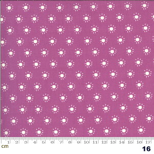 【Moda モダ】Balboa-37596-16(2E-05) ホワイト系 パープル系 太陽 コットン100% シーチング 【10cm単位販売】