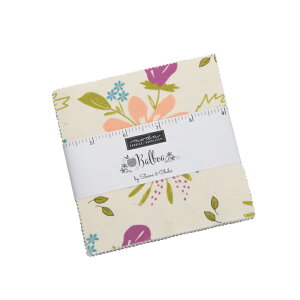 【Moda モダ】Balboa-37590PP(42枚) グリーン系 ベージュ系 ホワイト系 花柄 植物柄 プレカット カットクロス コットン100% シーチング