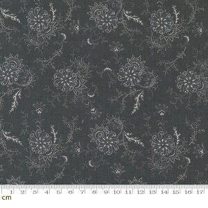 【Moda モダ】Rustic Gatherings-49200-15(3B-01) グレー系 花柄 幾何学模様 ヴィンテージ コットン100% シーチング【10cm単位販売】