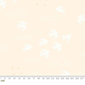 【Moda モダ】Sunbeam(サンビーム)-RS1058-12(3B-01) ベージュ系 動物柄 鳥 ポップ Ruby Star ルビースター コットン100% シーチング【10cm単位販売】