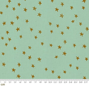 【Moda モダ】Starry-RS4006-23(2E-04)グリーン系 黄緑色 星柄 スター柄 記号柄 コットン100% シーチング【10cm単位販売】