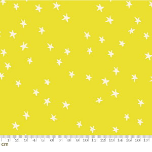 【Moda モダ】Starry 2023-RS4109-47(3A-02) ホワイト系 イエロー系 星柄 スター カラフル コットン100% シーチング ruby star ルビースター【10cm単位販売】