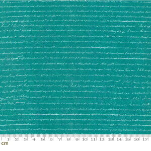 【Moda モダ】Bluebell-16965-15(2E-06) ホワイト グリーン ストライプ柄 文字柄 コットン100% シーチング【10cm単位販売】