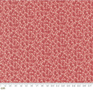 【Moda モダ】Antoinette-13956-17(3A-01) レッド系 赤 小花柄 植物柄 フレンチジェネラル コットン100% シーチング【10cm単位販売】