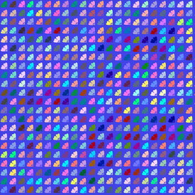 【nora. ノラ】24SP-FR1237-BR-C パープル カラフル アイテム柄 鳥柄 羽柄 コットン100% ブロード【10cm単位販売】