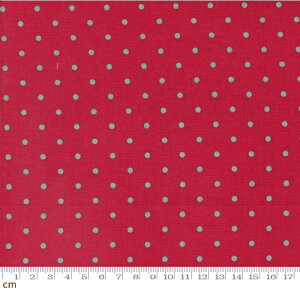 【Moda モダ】My Summer House-3046-16(2E-06) レッド系 赤色 ドット柄 水玉 シンプル コットン100% シーチング【10cm単位販売】