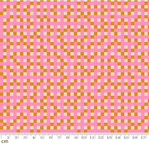 【Moda モダ】Picture Book-RS3073-16(3B-06) ピンク 迷路 幾何学模様 格子縞 正方形 ピクニック チェック レトロ コットン100% シーチング ruby star ルビースター【10cm単位販売】