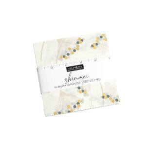 【Moda モダ】Shimmer-1840PP(メタリック加工)(42枚) ブラック グレー ホワイト 植物柄 たんぽぽ 綿毛 メタリック加工 幾何学模様 プレカット カットクロス コットン100% シーチング【10cm単位販売】