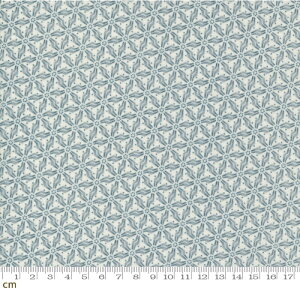 【Moda モダ】Snowman Gatherings IV-49251-11(3B-07) ブルー系 花柄 幾何学模様 冬 雪 winter コットン100% シーチング【10cm単位販売】