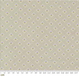 【Moda モダ】Georgia-18775-16(3B-07) グレー 植物柄 実 ドット パステルカラー ヴィンテージ風 かわいい コットン100% シーチング【10cm単位販売】