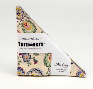 【Moda モダ】A La Carte-21660TO(80枚) ベージュ系 レッド系 花柄 レトロ ヴィンテージ レア プレカット トライアングル ターンオーバー シーチング コットン100% シーチング【10cm単位販売】