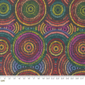 【Moda モダ】Floribunda-39806-14(3B-07) レインボー マルチカラー 幾何学模様 水彩画 デジタル コットン100%シーチング【10cm単位販売】