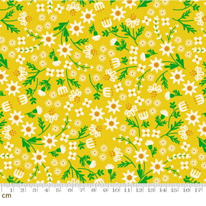 【Moda モダ】Favorite Flowers-RS5146-11(3B-07) イエロー系 小花柄 かわいい ルビースター コットン100%シーチング【10cm単位販売】