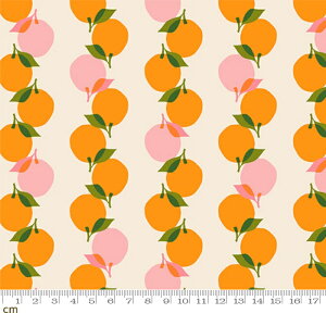 【Moda モダ】Juicy-RS0090-11(3B-08) オレンジ系 ピンク系 フルーツ柄 ストライプ柄 レトロポップ ruby star ルビースター コットン100% シーチング【10cm単位販売】