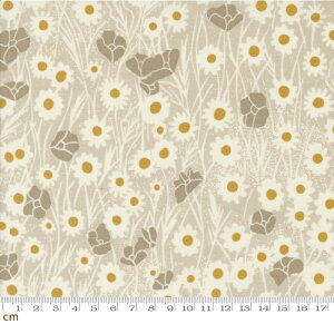 �yModa ���_�zField Of Flowers-3312-12(3B-07) �ԕ� �f�C�W�[ �t���[���� �{�^�j�J�� �x�[�W�� �V�[�`���O 110cm�� �R�b�g��100%�y10cm�P�ʔ̔��z
