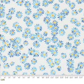 【Moda モダ】Sunshine And Blue Skies-39827-11(3B-01) 小花柄 可愛い デジタルプリント ブルー系 コットン100% シーチング【10cm単位販売】