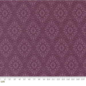 【Moda モダ】Seaglass Summer-43182-14(3A-02) ダマスク柄 ステンドグラス風 幾何学模様 パープル シーチング コットン100% シーチング 110cm幅【10cm単位販売】