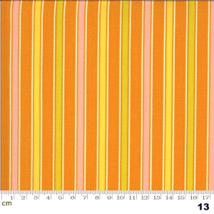 【Moda モダ】A Blooming Bunch-40045-13(2E-04) イエロー系 グリーン系 ピンク系 レッド系 オレンジ系 ストライプ柄 ボーダー 縞模様 コットン100% シーチング 【10cm単位販売】