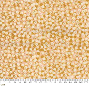 【Moda モダ】Bee Garden-48417-14(3A-02) マスタード イエロー 小花柄 総柄 かわいい コットン100% シーチング 110cm幅【10cm単位販売】