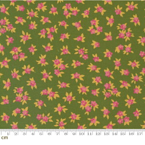 【Moda モダ】Chelsea Garden-33749-18(2E-06) グリーン 小花柄 ボタニカル コットン100% シーチング【10cm単位販売】