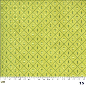 【Moda モダ】Figs & Shirtings-20397-15(2E-03) グリーン系 幾何学模様 記号柄 コットン100% シーチング 【10cm単位販売】